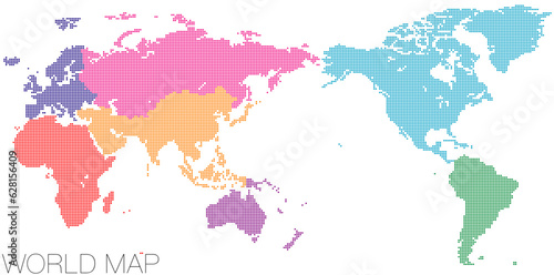 ドットの世界地図 アジア中心で地域分け_01