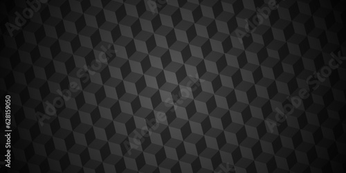 Seamless geometric background dark black cube and paper texture with stripes Pattern of dots paper a seamless geometric back and gray cube pattern background. 