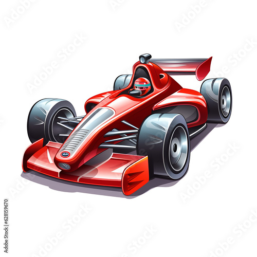 red racing car generative Ai