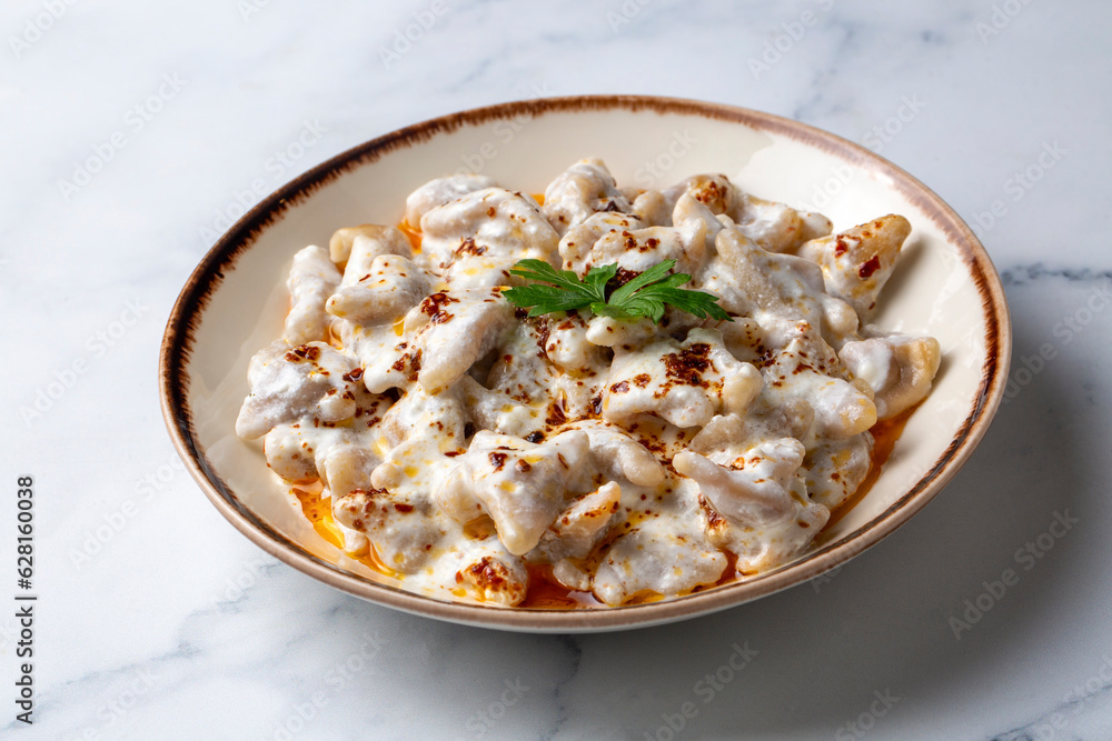 Traditional Turkish cuisine; Turkish ravioli, Turkish name; Manti Traditional Turkish cuisine; Turkish ravioli, Turkish name; Manti