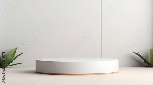 Wallpaper Mural 3d render of white mockup podium background, Luxury minimal scene, Promotion display Torontodigital.ca