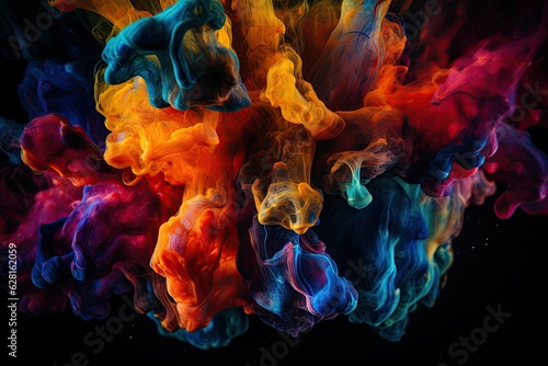 Colorful abstract water smoke splash © Max