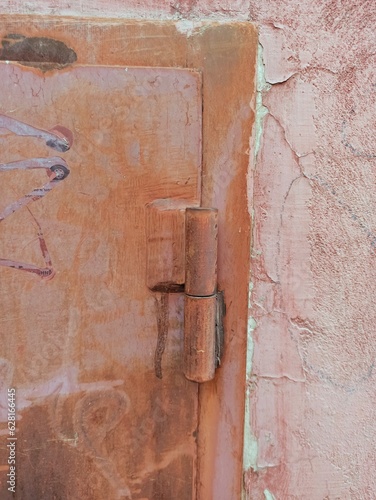  part of an old rusty iron door
