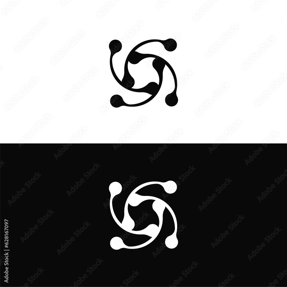 Circle vector logo template design . Circle icon silhouette illustration Circle vector logo template design . Circle icon silhouette illustration