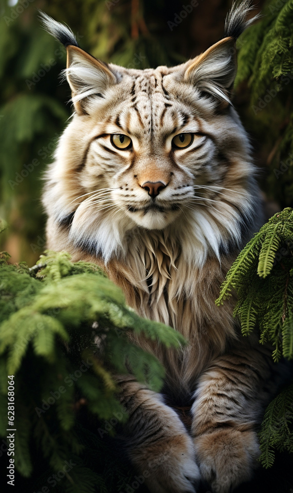 aufmerksamer Luchs im Wald aufmerksamer Luchs im Wald