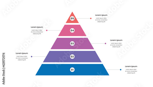 Triangle pyramid infographic template for business presentation