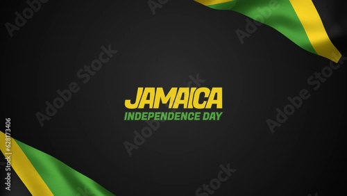 Happy Jamaica Independence Day animation text. Great for celebrating Jamaican independence day photo