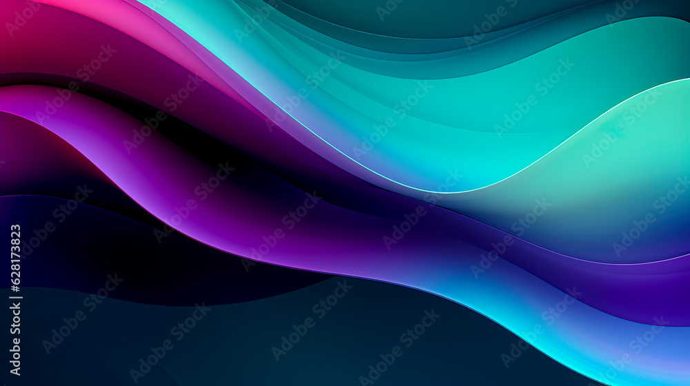 Experience the energy of vibrant sinuous waves, a modern artwork perfect for graphic design projects. Created with Generative AI technology Experience the energy of vibrant sinuous waves, a modern artwork perfect for graphic design projects. Created with Generative AI technology