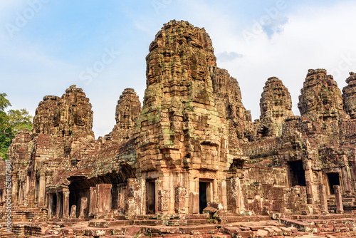 Ruins of Bayon temple in Angkor Thom  Cambodia