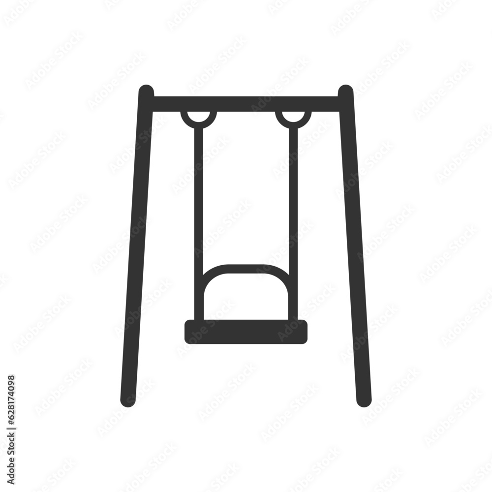 Swing. Single flat icon on white background. Vector illustration Swing. Single flat icon on white background. Vector illustration