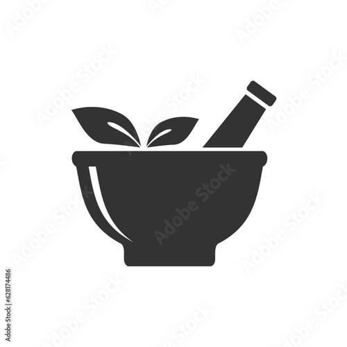Pharmacy, pestle and mortar icon sign symbol