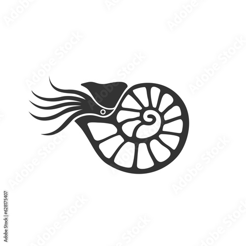 Nautilus vector illustration icon flat sign