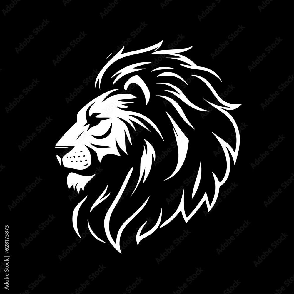 Obraz premium Lion - Minimalist and Flat Logo - Vector illustration