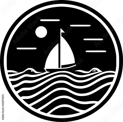Nautical - Minimalist and Flat Logo - Vector illustration