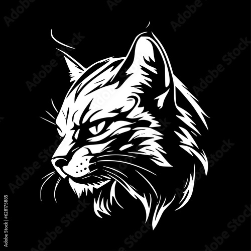 Wildcat | Black and White Vector illustration