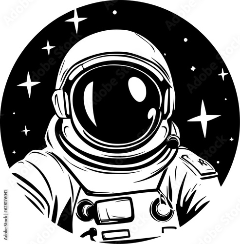 Astronaut | Minimalist and Simple Silhouette - Vector illustration