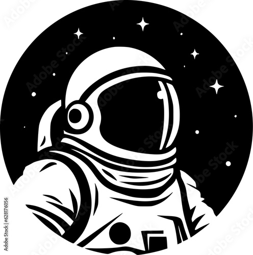 Astronaut - Minimalist and Flat Logo - Vector illustration