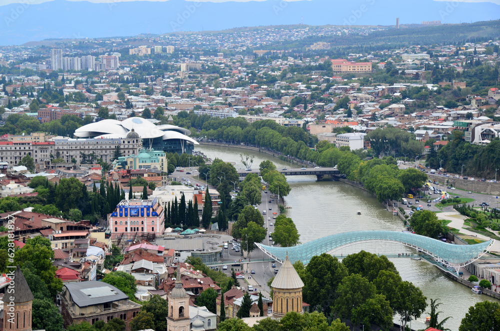 Tbilisi, the capital of Georgia, is an important tourism city with its historical churches, bridges and magnificent scenery.