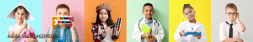 Set of different children d...
