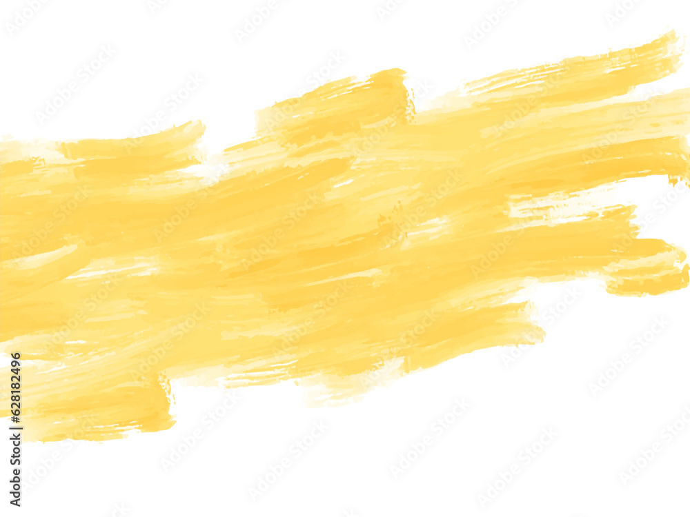 Elegant Yellow watercolor brush stroke design background