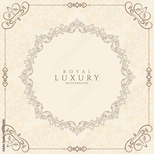 Elegant beautiful royal luxury decorative frame background