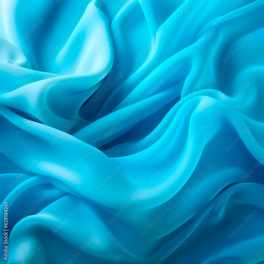 Obraz premium Blue silk and satin fabric, blue silk background, desktop wallpaper, designer background, blue satin background