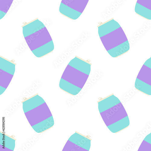 soda drinks seamless pattern, cartoon vector illustration