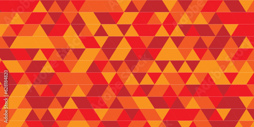 Abstract red and yellow geomatics trianlge background. Abstract geometric pattern red and yellow Polygon Mosaic triangle Background, business and corporate background. 