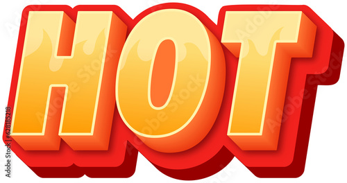 Hot label, alphabet 3d text effect, promotion discount label templates