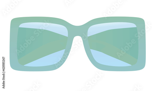 Blue sun glasses. vector illustration