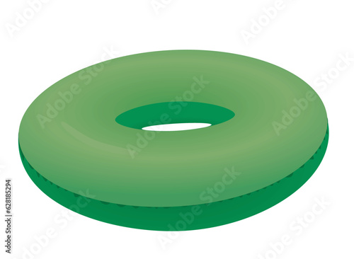 Green swim ring. vector illustration