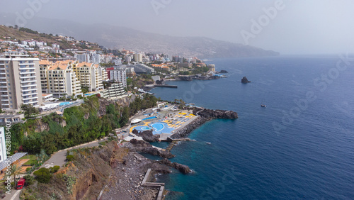 Aerial view of hotels on the Atlantic coast Funchal, Madeira © Pablo