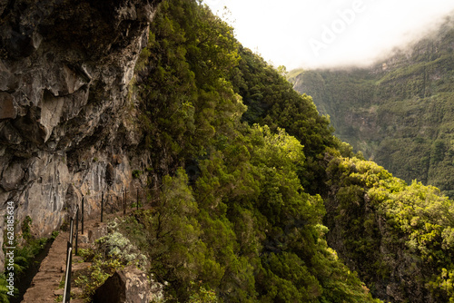 Subtropical jungle in the heart of Madeira, portuguese atlanticIsland with hiker paradise paths photo