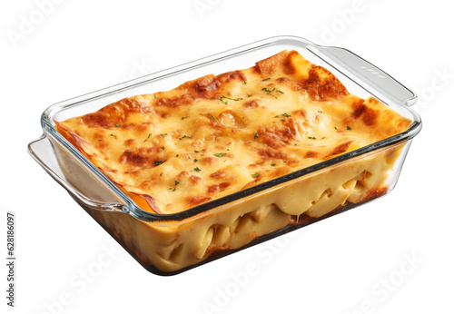 Gratin on transparent background. Generative AI.