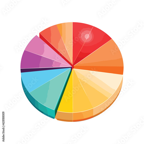 Infographic pie chart icon vector illustration 