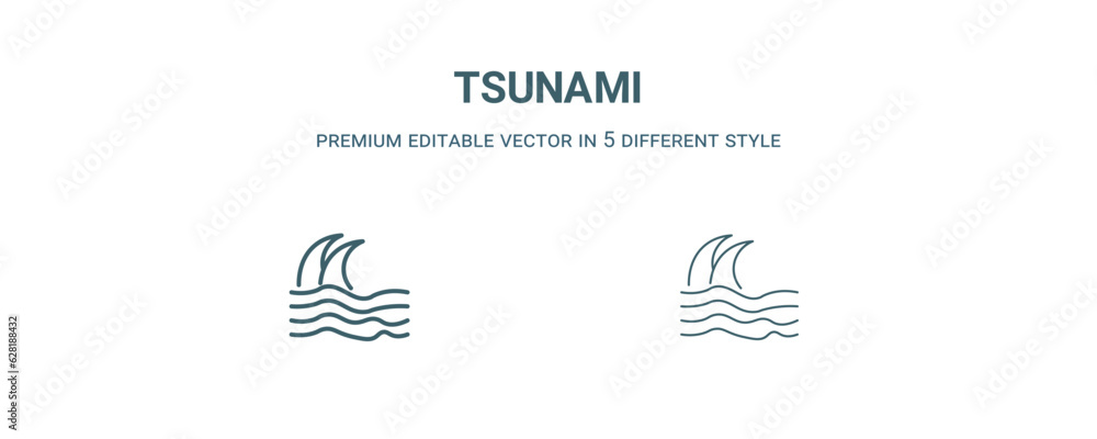 tsunami icon. Filled and line tsunami icon from weather collection. Outline vector isolated on white background. Editable tsunami symbol tsunami icon. Filled and line tsunami icon from weather collection. Outline vector isolated on white background. Editable tsunami symbol