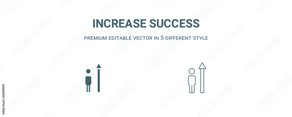 increase success icon. Filled and line increase success icon from user interface collection. Outline vector isolated on white background. Editable increase success symbol increase success icon. Filled and line increase success icon from user interface collection. Outline vector isolated on white background. Editable increase success symbol