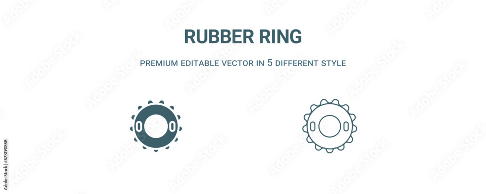 rubber ring icon. Filled line rubber ring icon from summer collection. Outline vector isolated on white background. Editable rubber ring symbol rubber ring icon. Filled line rubber ring icon from summer collection. Outline vector isolated on white background. Editable rubber ring symbol