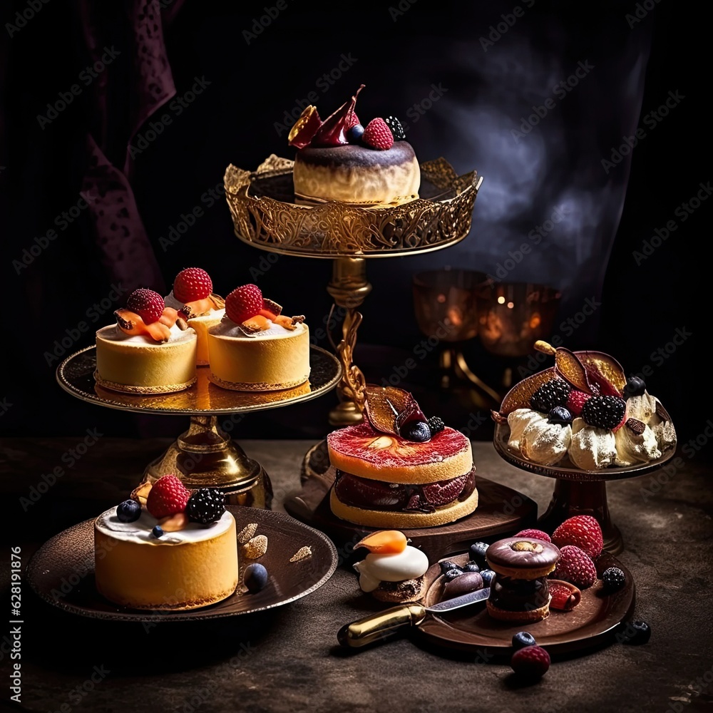 Still life with various sweets