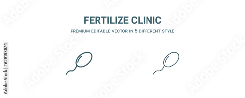 fertilize clinic icon. Filled and line fertilize clinic icon from nature collection. Outline vector isolated on white background. Editable fertilize clinic symbol