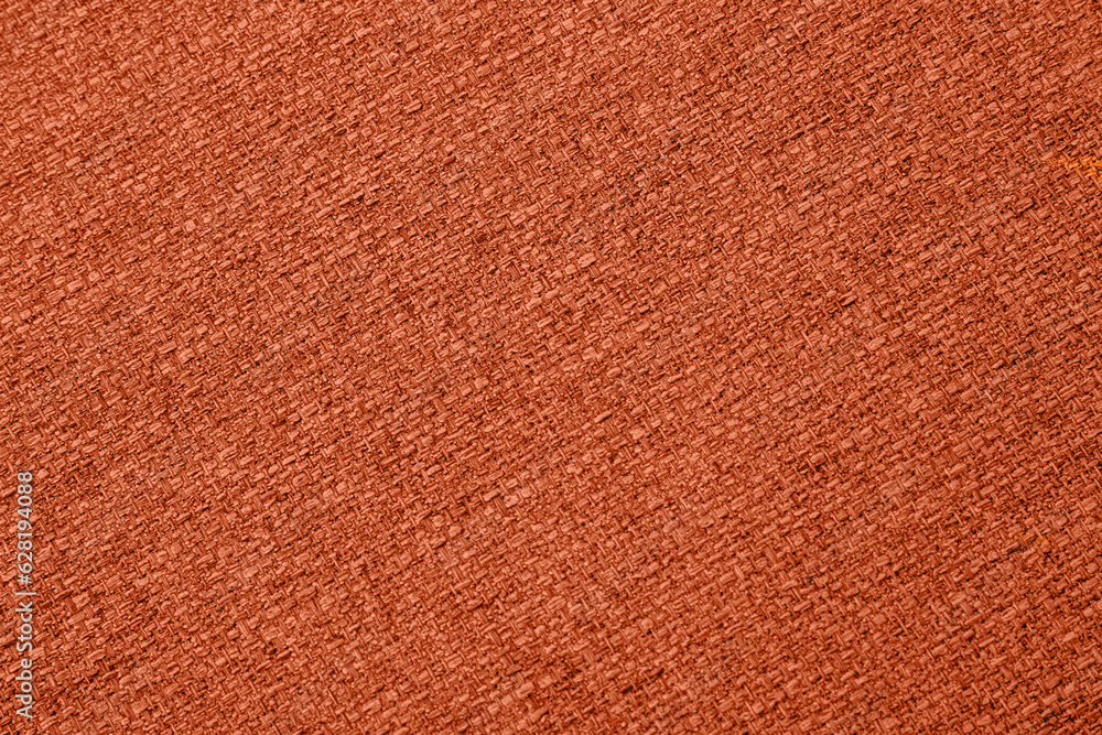 Fototapeta premium Orange background fabric texture macro