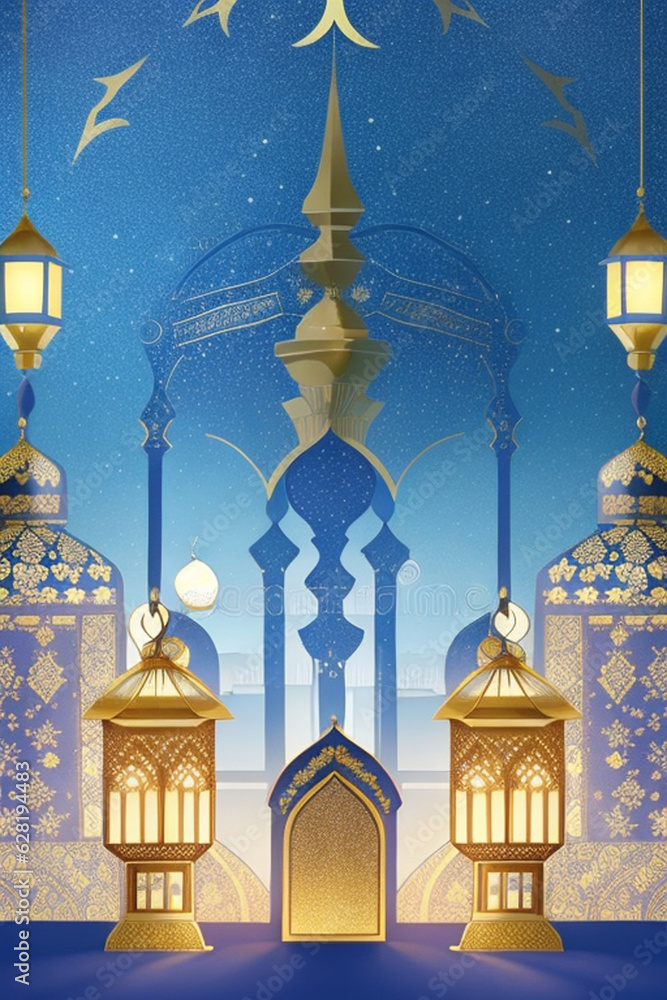 Eid Mubarak Islamic mosque design