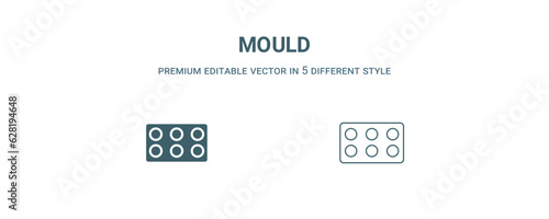mould icon. Filled and line mould icon from kitchen collection. Outline vector isolated on white background. Editable mould symbol