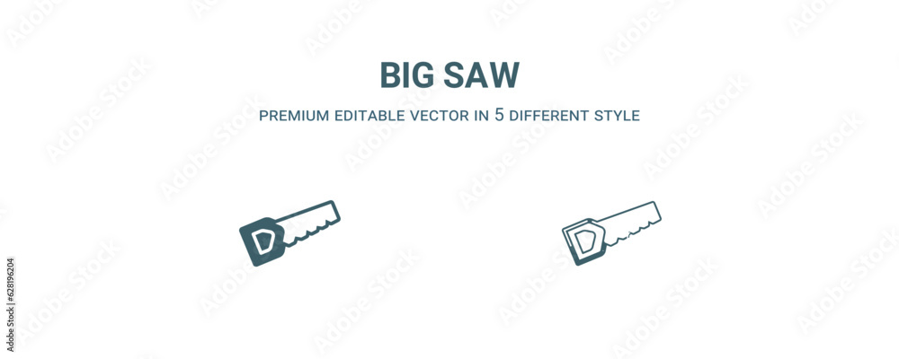 big saw icon. Thin line big saw icon from construction collection. Outline vector isolated on white background. Editable big saw symbol can be used web and mobile big saw icon. Thin line big saw icon from construction collection. Outline vector isolated on white background. Editable big saw symbol can be used web and mobile