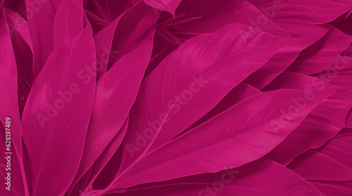 TROPICAL FOLLIAGE AND LEAVES - PINK
