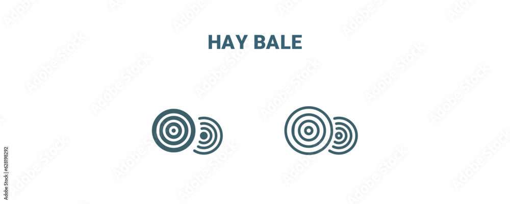 hay bale icon. Line and filled hay bale icon from agriculture and farm collection. Outline vector isolated on white background. Editable hay bale symbol hay bale icon. Line and filled hay bale icon from agriculture and farm collection. Outline vector isolated on white background. Editable hay bale symbol