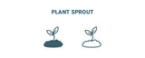 plant sprout icon. Line and filled plant sprout icon from agriculture and farm collection. Outline vector isolated on white background. Editable plant sprout symbol