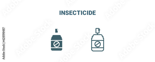 insecticide icon. Line and filled insecticide icon from agriculture and farm collection. Outline vector isolated on white background. Editable insecticide symbol
