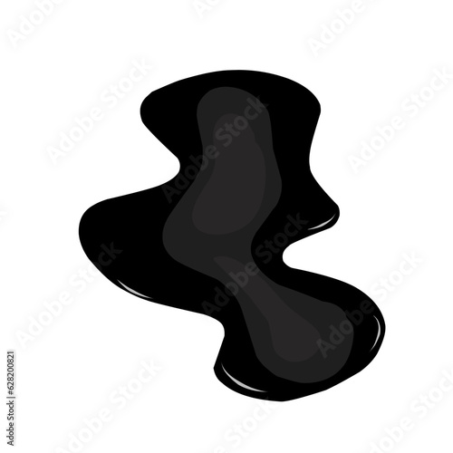 Black oil puddle industrial spill