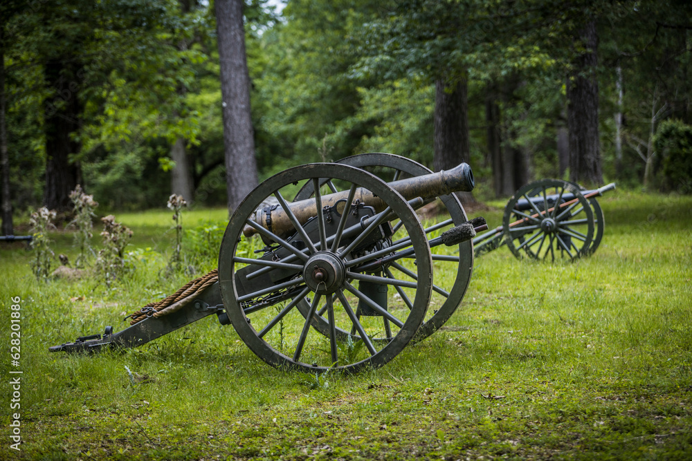Civil war era cannon at Port Hudson in Louisiana.